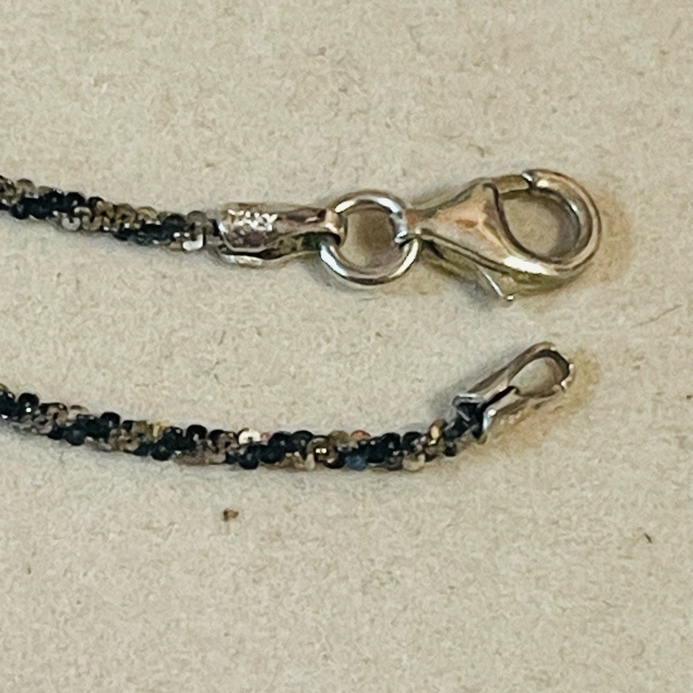 VTg Set Of 2 Sterling Silver Marcasite CZ Pendant / Chain Necklace Sz 17” Italy - Picture 10 of 12